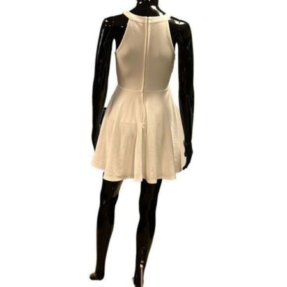 Emerald Sundae white halter top dress w/black & white rhinestones around waist s - Picture 7 of 12